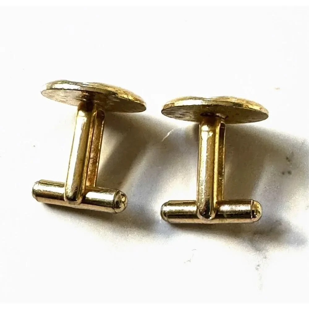 Vintage gold/silver tone vintage flower cufflinks